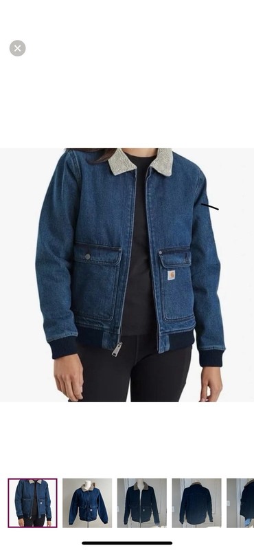 CARHARTT WOMEN’S RUGGED FLEX RELAXED FIT DENIM SHERPA-LINED JACKET
