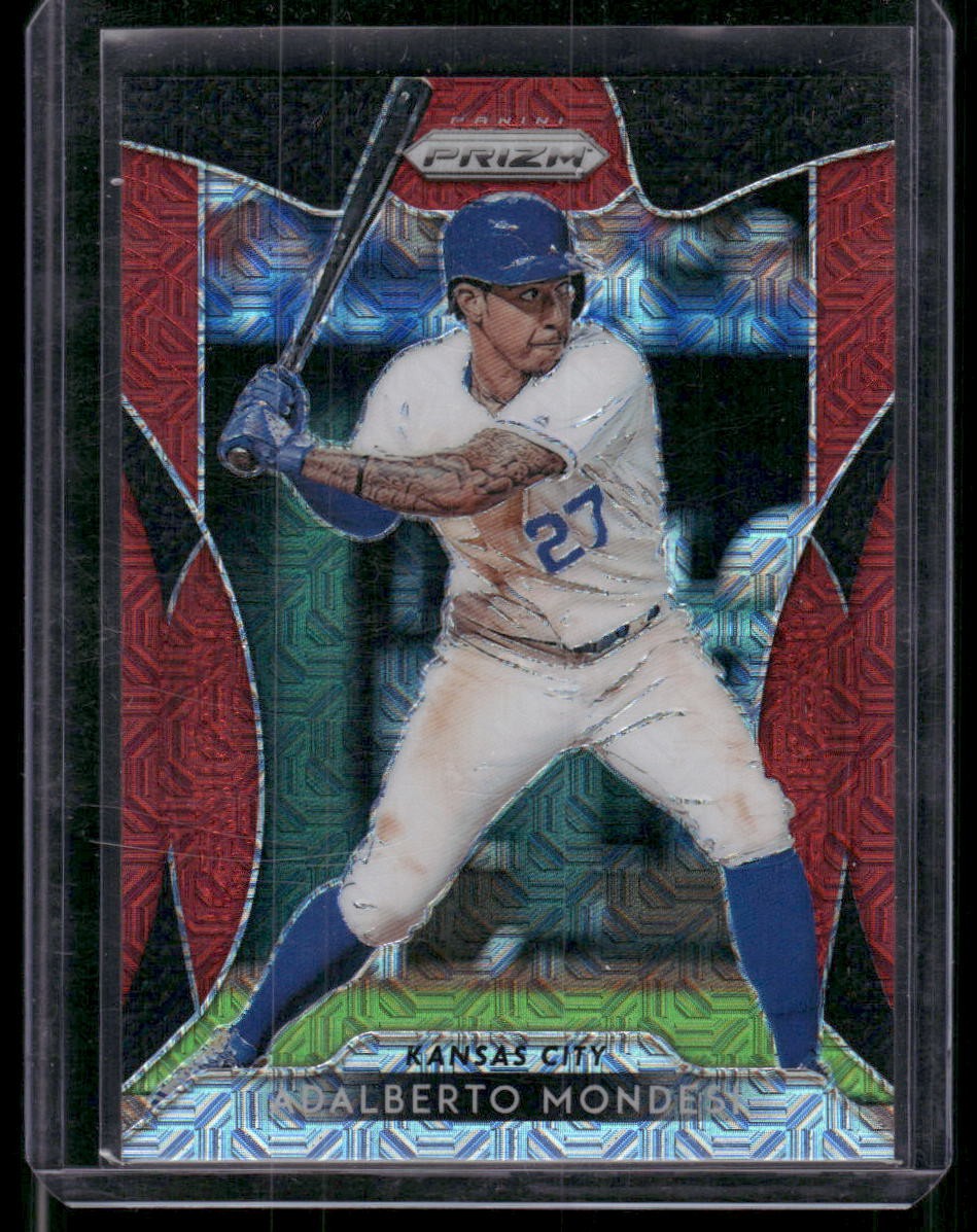 2019 Panini Prizm #47 Adalberto Mondesi Red Mojo Prizm #/299