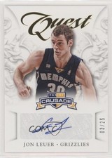 2012-13 Panini Crusade Quest Auto Gold 3/25 Jon Leuer #70 Auto 2ct
