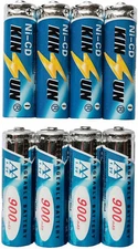 8 Pack High Capacity Aa Nicd Solar Light Batteries 900Mah Long Lasting Energy