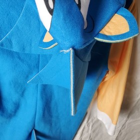 Sonic The Hedgehog Jumpsuit Boys M Blue Costume Oversized Dress Up Halloween 