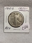 C120-  1916 D 90% Silver Walking Liberty Half