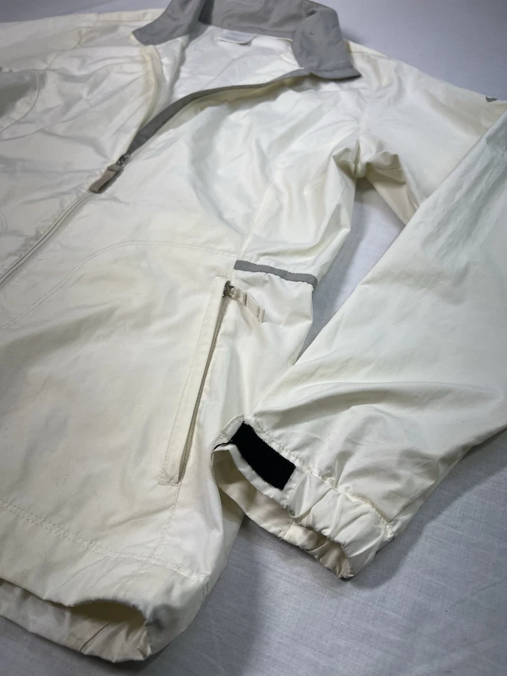 NIKE GOLF Womens Windbreaker Jacket Size M, Ivory W Gray Colla Full Zip Dri Fit - Image 3 of 4