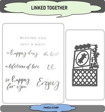 LINKED TOGETHER Stamps and Metal Cutting Dies Scrapbooking DIY Card Making