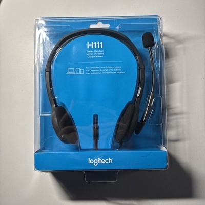 Logitech H111 Stereo Headset kabelgebunden - BRANDNEU UND VERSIEGELT - KOSTENLOSE LIEFERUNG 