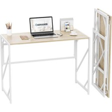 Elephance Folding Desk Writing Computer Desk for Home Office, No-Assembly