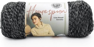 Lion Brand Yarn Company 790-312 Homespun Garn, Schwarz/Grau, Acrylmischung,