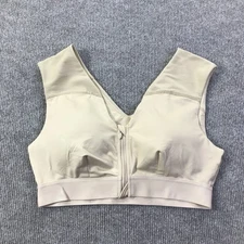 Tommie Copper Sports Bra Womens Large Zip Front Znergy Support Athletic Bra Top