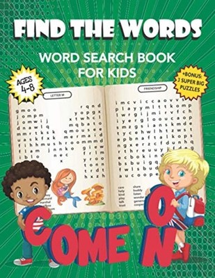 Come On Find The Words Word Search Book For Kids With I - Paperback NEW KITTEN.