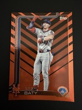 2025 Topps Update Series - Brett Baty #US155 Holiday Orange & Black Foil