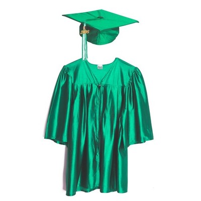 Shiny Child Graduation Cap, Gown, Tassel and 2026 Charm Set, Kindergarten Gra...