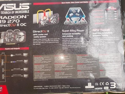 ASUS Radeon R9270X DirectCU II 2GB AMD Grafikkarte PCI-e, 2GB GDDR5 R9 270X