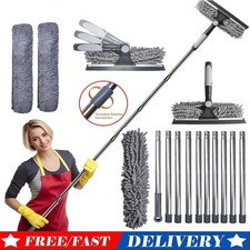 Telescopic Extendable Window Cleaner Equipment Glass Cleaning 4.5m Squeegee UK