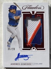 2021 Panini Flawless Andres Gimenez  RPA Auto Patch RC 06/20 Ruby Autograph Sp