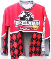 Bikeland BMX Youth Jersey Junior's Large in Black, White, Red & Gray