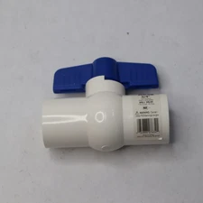 Pro Line Full Port Slip Ball Valve 1/4 Turn Lever PVC 1-1/2" 107-637HC