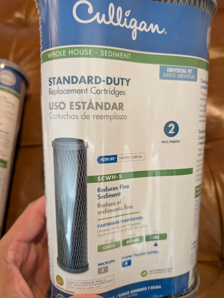 4 Culligan SCWH-5 Standard-Duty Whole House Water Filter Replacement Cartridges - Image 2 of 4