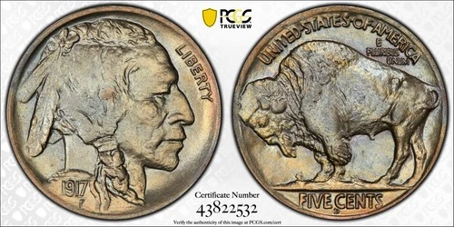 1917-D Buffalo Nickel PCGS MS65