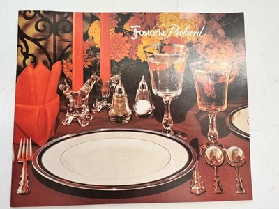Fostoria Pickard Brochure Crystal China Color Illustrated Early 70's 16 Pages