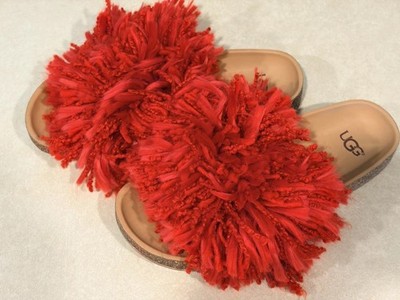 Ugg Cindi Yarn Ribbon Red Sandals 5.5*