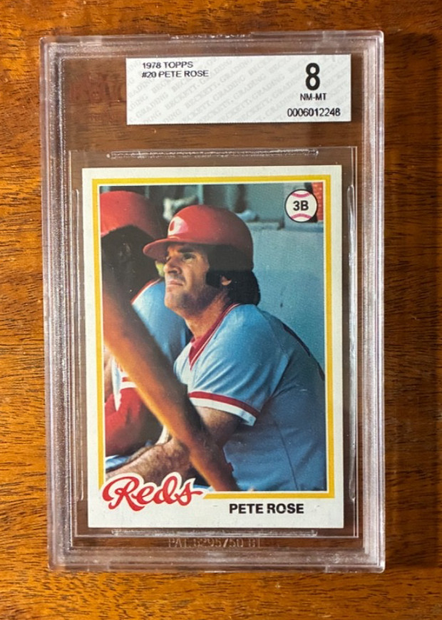 1978 TOPPS PETE ROSE  # 20 BVG 8 REDS