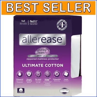 AllerEase Full Waterproof Mattress Protector - Ultimate Allergy Shield & Comfort