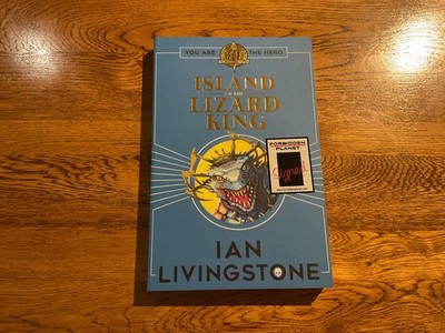 Island of The Lizard King by Ian Livingstone, SIGNED Paperback, Fighting Fantasy