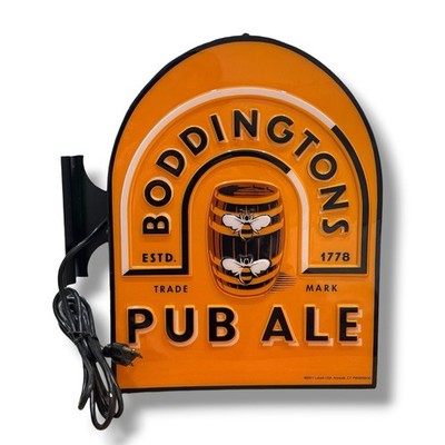 Vintage Boddingtons Pub Ale Double Sided Lighted Beer Sign Shaker 1998 Works