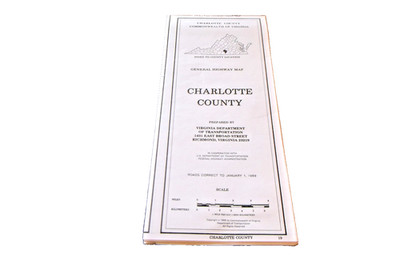JANUARY 1989 CHARLOTTE COUNTY VIRGINIA GENERAL HIGHWAY MAP VDOT #19