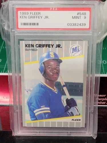 PSA 9 MINT 1989 FLEER #548 KEN GRIFFEY JR ROOKIE RC CARD