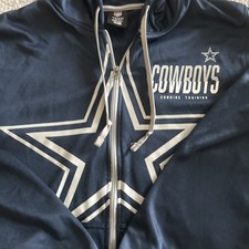 Dallas Cowboys NFL Combine Hoodie Men s XL Blue Full Zip Jacket Sweatshirt