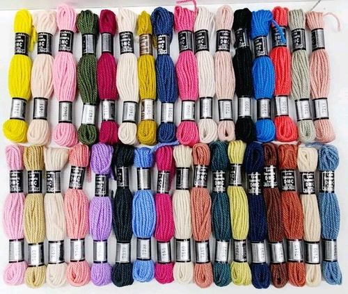 33 Skeins DMC Laine Wool Persian Yarn Floss Crewel Needlepoint 33 Colors D