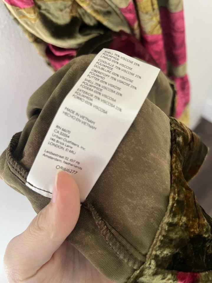 By Anthropologie Velvet Floral Somerset Maxi Dress Tired Size XSP - Image 4 of 4