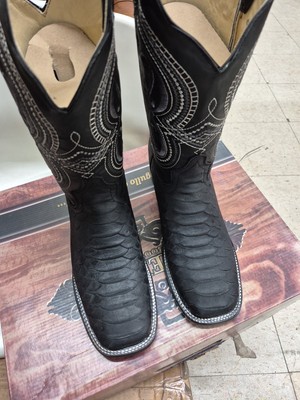 Herencia: Imiti Python Nobuck Negro Men Boots (PI 3797)
