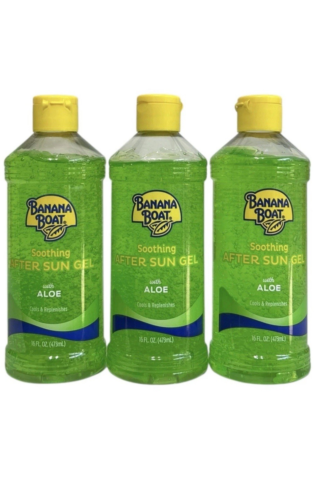 3 Banana Boat 16 fl. oz. Soothing After Sun Gels, with Aloe, For Sunburn Relief