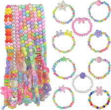 20Pcs Princess Necklace Bracelet Set, Teenager Costume Jewelry Play Jewelry