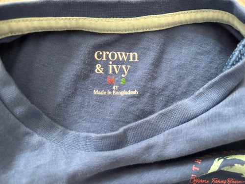 Southern Angler Crab Fishing Tournament Toddler Size 4T Blue T-shirt - Picture 3 of 3