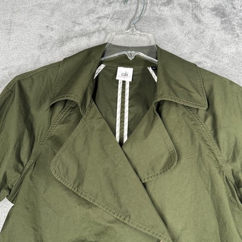 Cabi Trench Coat Expedition Green Double Breasted Jacket Lightweight Size S - Picture 5 of 9