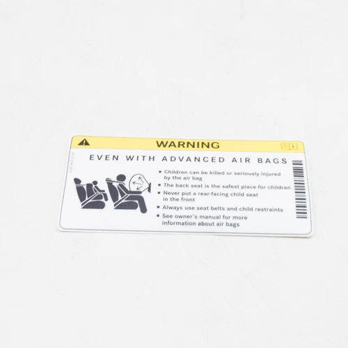 NEU MB CLA C117 SUN VISOR AIRBAG WARNING STICKER LABEL A2218171220 ORIGINAL - Bild 1 von 9