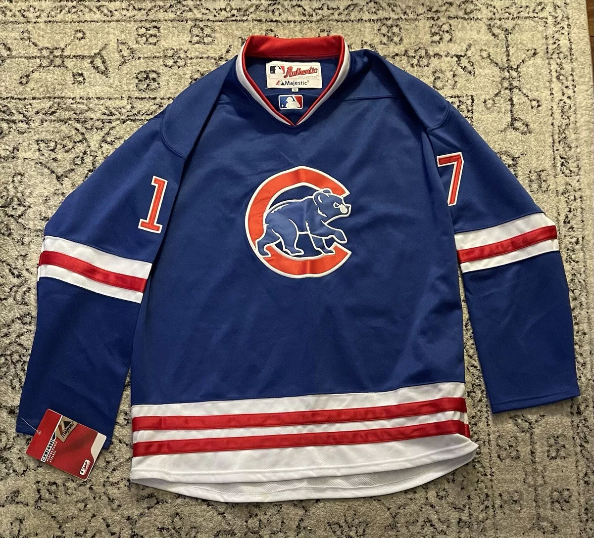 Majestic Embroidered Chicago Cubs MLB NHL Hockey Jersey • #17 Bryant • RARE