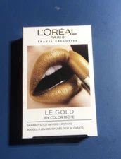 L'Oreal Color Riche LE GOLD 24 Karat Gold Infused Lipstick.