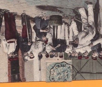 MILITÄRISCHE AUFGABE / Briefmarke EISENBAHN Ambulant '' PARIS à CREIL P.St.O. ''