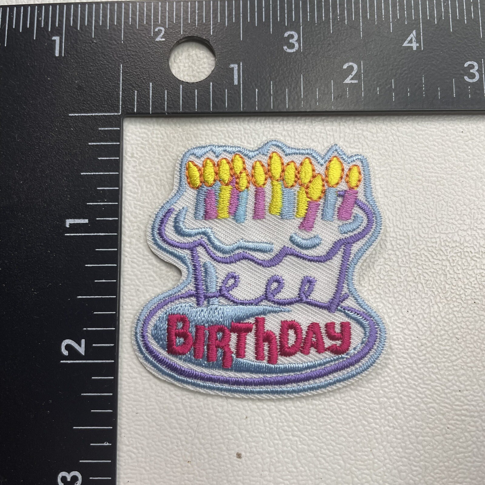 Custom Candles and Birthday Cake Patch 83X3 Decorative Set-image