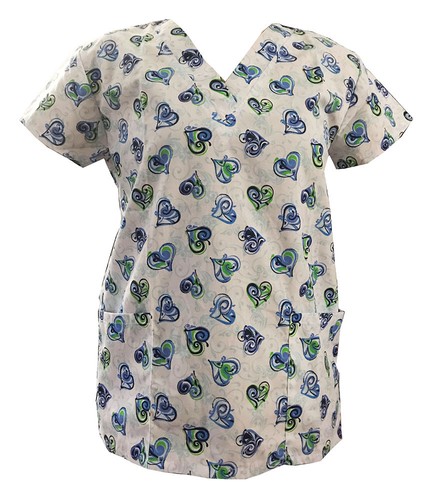 365 Work & Wear Women's Fashion Medical Nursing Scrub Tops - Picture 13 of 54