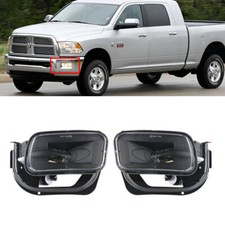 Pair of black bumper fog lights For Dodge Ram 2500 3500 2010-2018