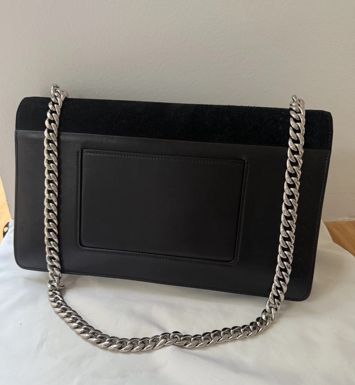 Borsa a tracolla Celine Medium Case Flap scamosciata catena colore nero *Ottime condizioni*