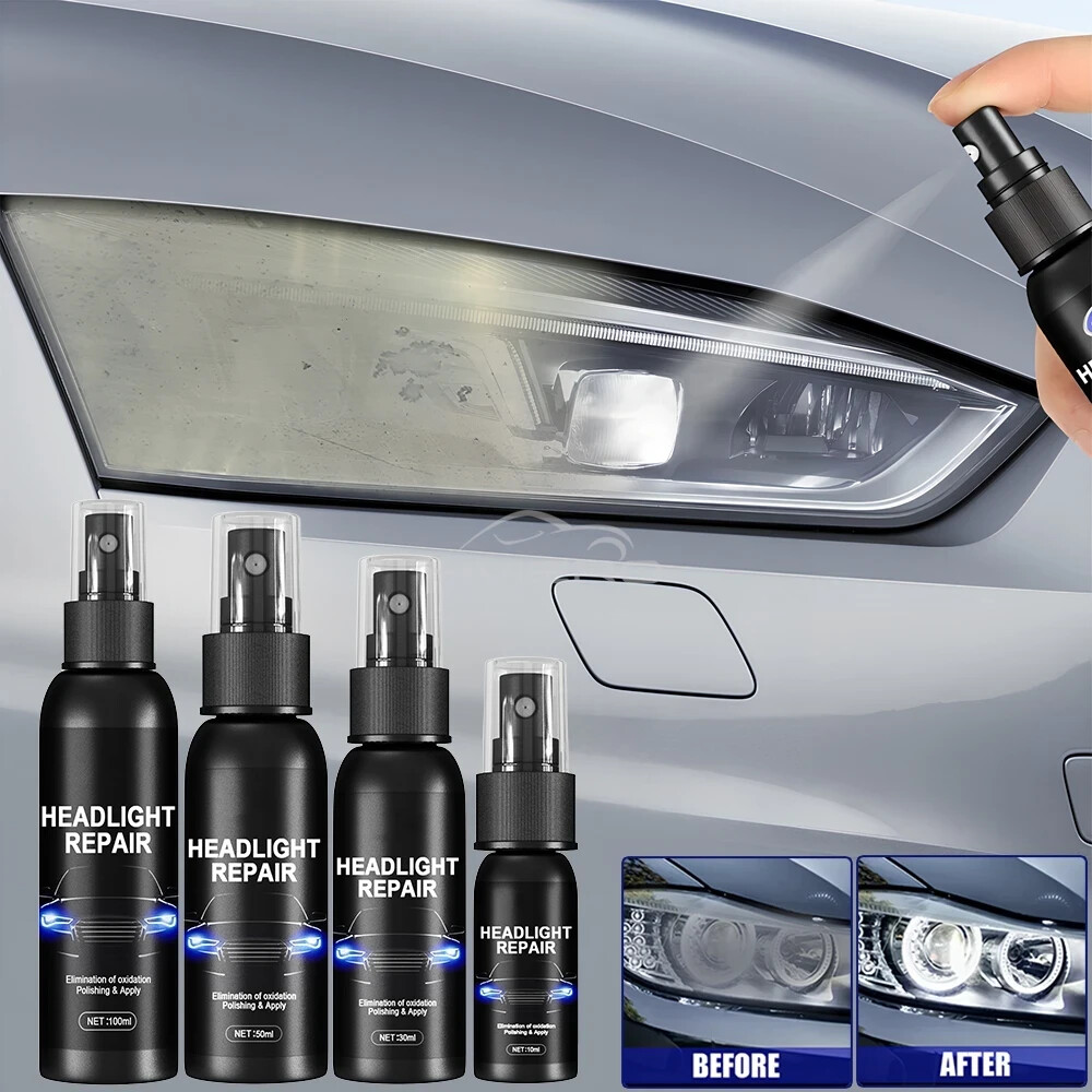 Kit Lucidante Fari Auto 100ml Rimuovi Graffi Fluido Rinnovo Pellicola Accessori - Miniatura 3