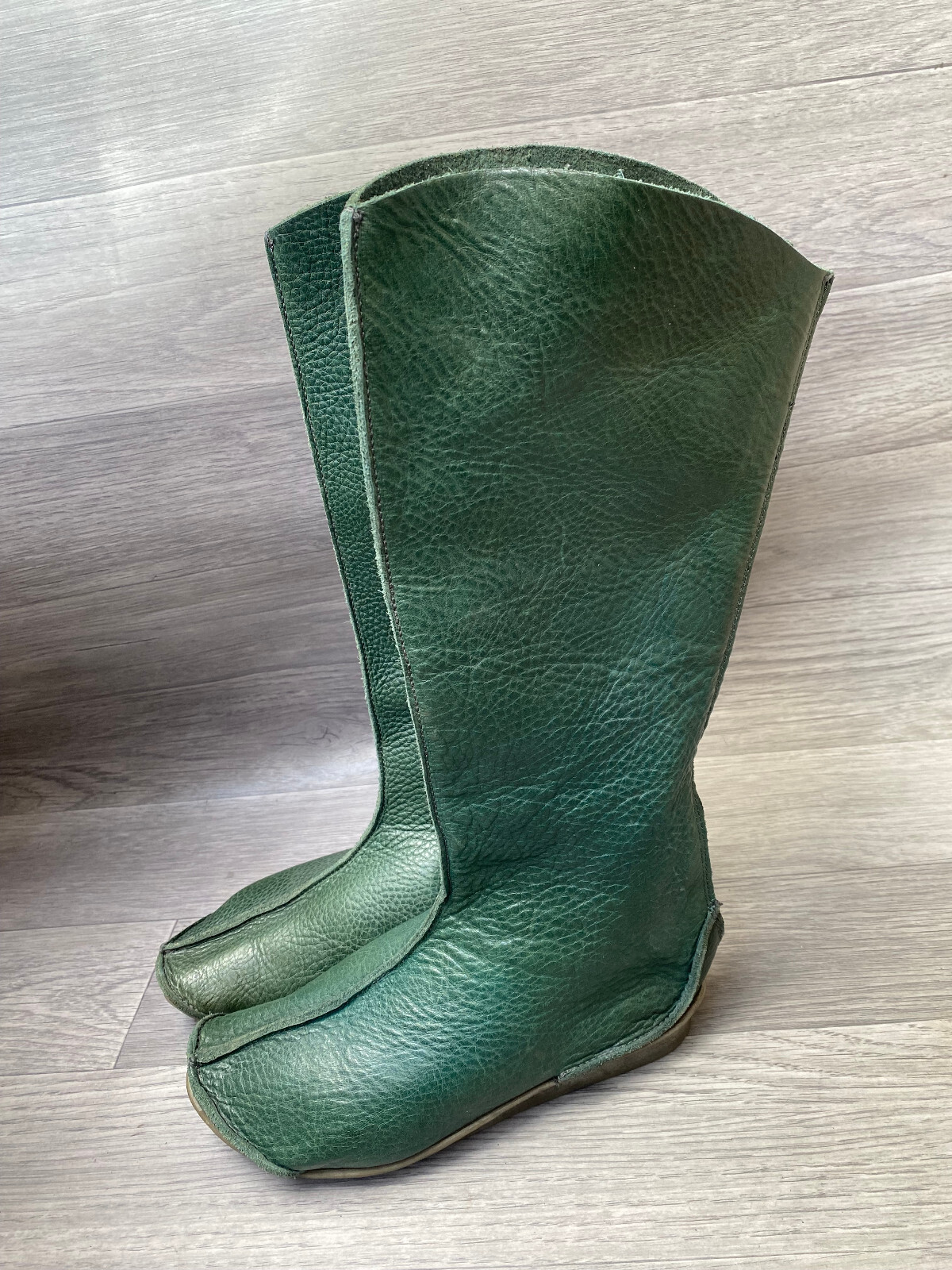 Trippen tall rding green learher   zip-up boots sz 36 US 5.5