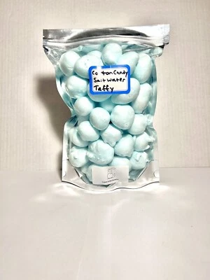 FREEZE DRIED FANATICS Freeze Dried Saltwater Taffy Blue Cotton Candy *4 Oz* Made Fresh To Order