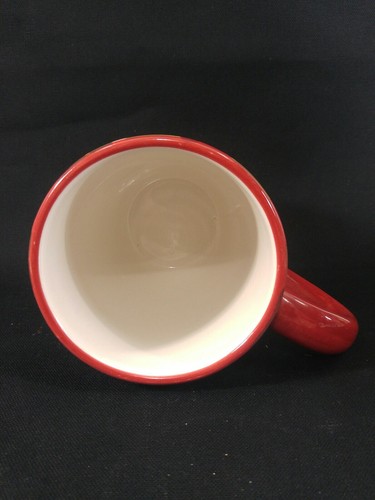 Holiday Coffee Mug Santa & Snowman Mug Cup Hand Crafted Hand Painted 12 oz. - Picture 4 of 5